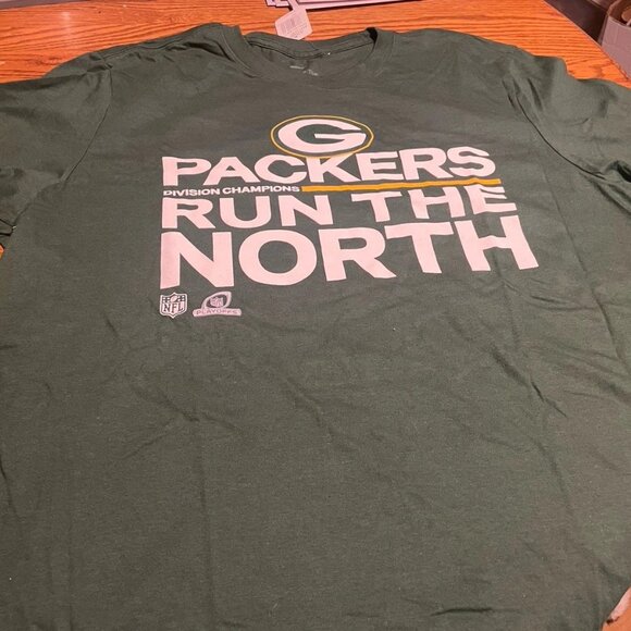 Green Bay Packers Run The North Division Champions Nike NFL T-Shirt Mens XL - Picture 1 of 2